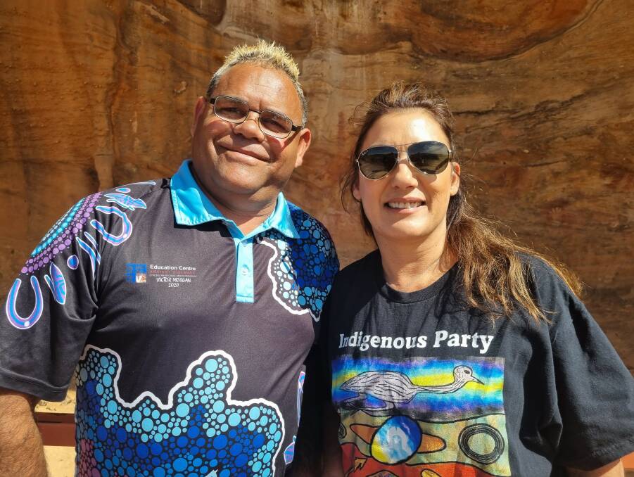 Senator Lidia Thorpe with Indigenous Aboriginal Party leader Owen Whyman at Mutawintji National Park. Picture supplied